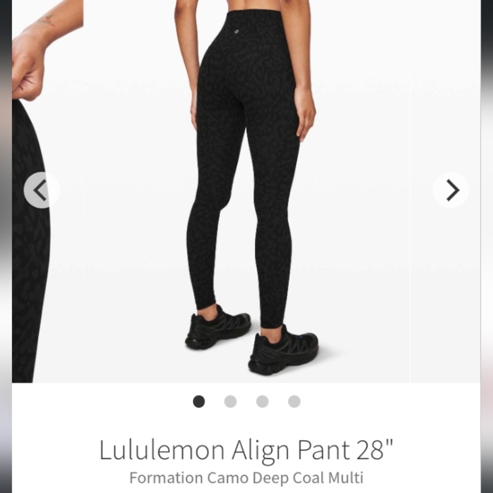 🍋 LULULEMON 🍋 Align 28" black Cheetah camo Size 8 formation camo deep - Picture 10 of 16